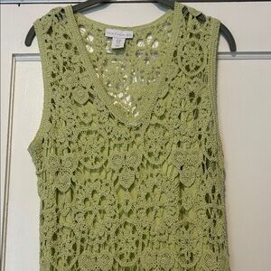 House of Harlow 1960 Light Green Crochet Maxi Dress